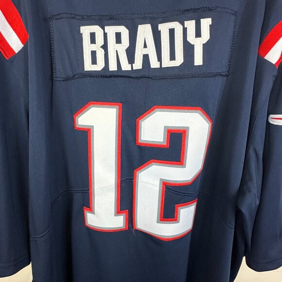NFL Authentic Nike New England Patriots Brady #12 On-Field Jersey Men's XL - Picture 5 of 12